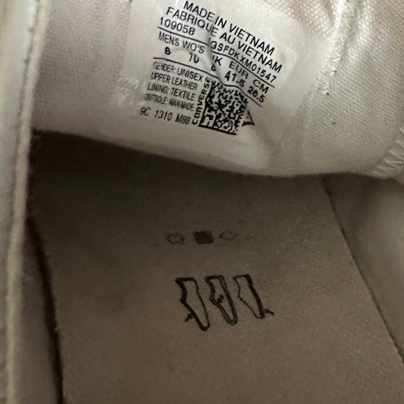 Converse Chick Taylor All Star White Leather Sneakers Size 8 - Picture 15 of 15